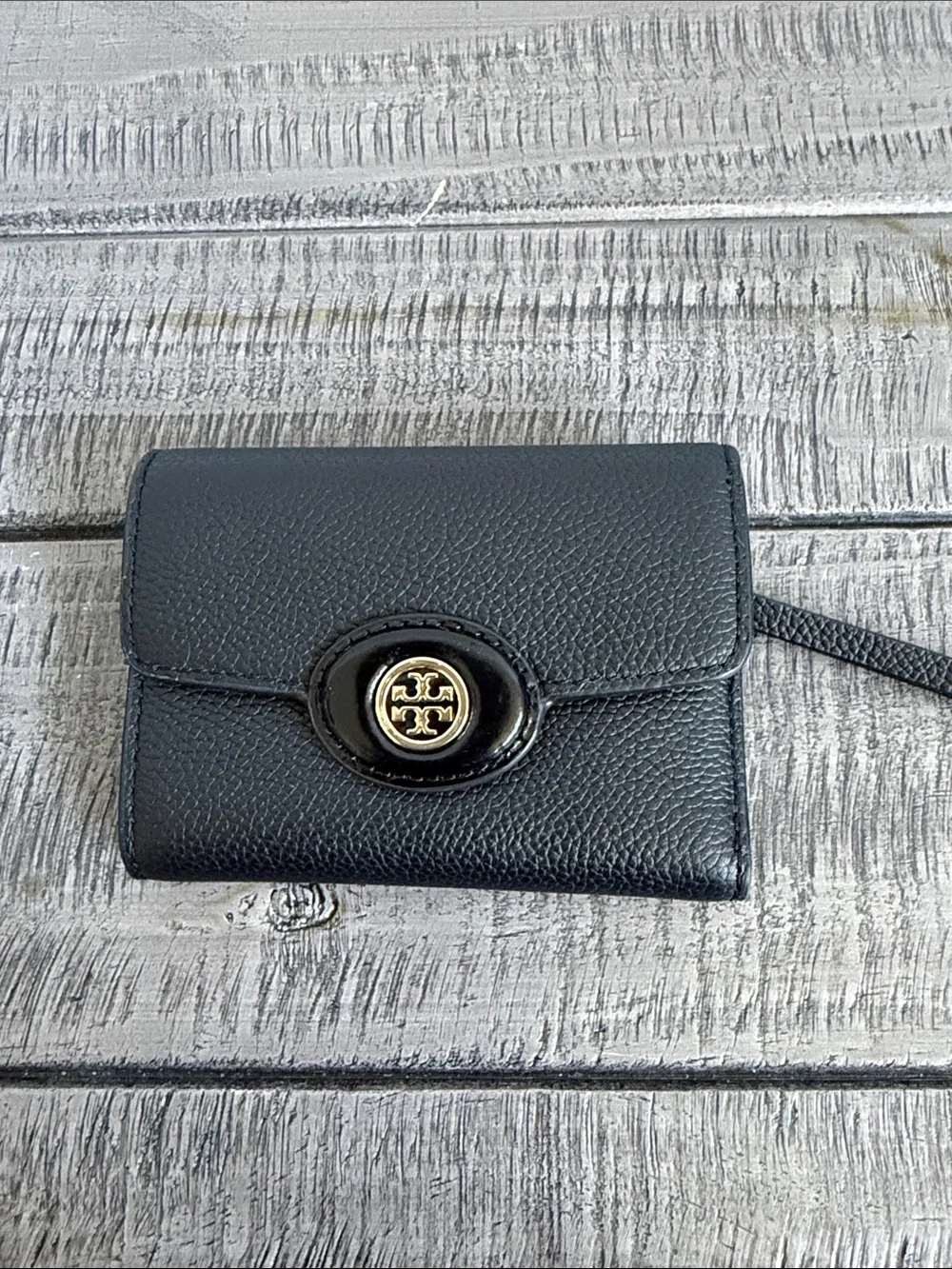 Tory Burch Small Robinson Pebbled Leather Wallet NWOT